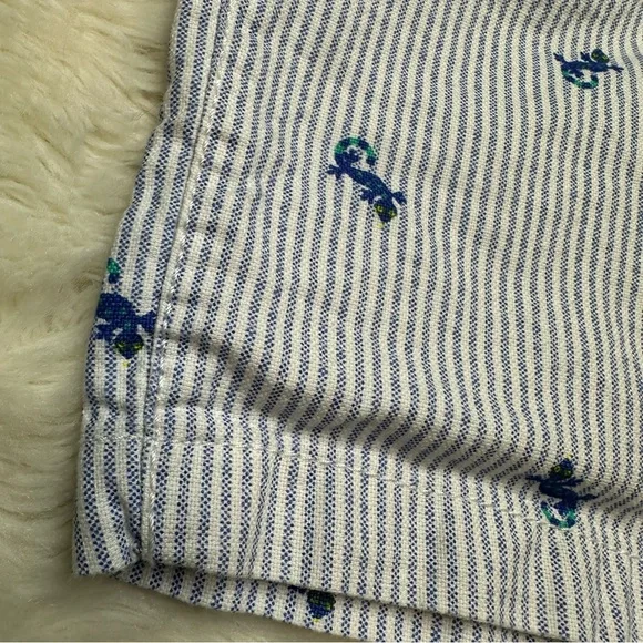 The Children’s Place Shorts Pinstripe With Lizards Blue & White Size 5T - Picture 2 of 16